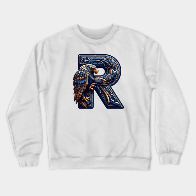Eagle and the letter R - Fantasy Crewneck Sweatshirt by Fenay-Designs